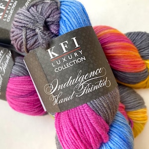 40% Off KFI Indulgence Hand Dyed Superwash Merino Wool DK Yarn 240 Yards