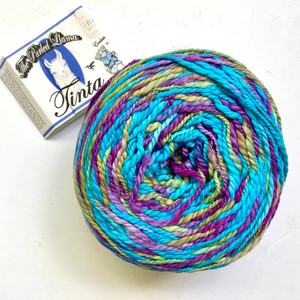 40% Off Organic Cotton Hand Dyed Yarn Purled Llama Aran Bulky 400 Yards 7.5 oz