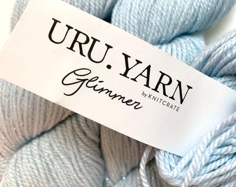 Uru Glimmer Superwash メリノウール スパークル ニットクレート ヤーン ウーステッド 215ヤード 40%オフ