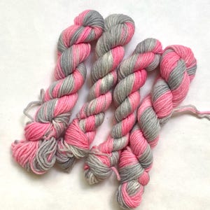 Mystery Lot 4 DK/ Worsted Hand Dyed Yarn Merino Wool Minis 1.5 oz, 42 g