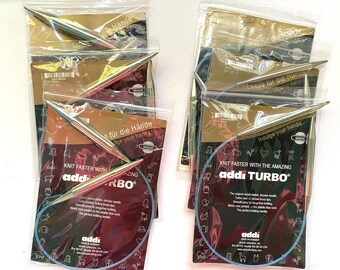 40% Off 24” Addi Turbo Circular Needles Sizes 17, 19