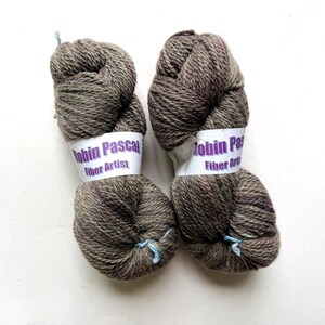 50% Off Corriedale Silk Robin Pascal  Hand Dyed Yarn Worsted Dusty Beige Taupe New Mexico Indie