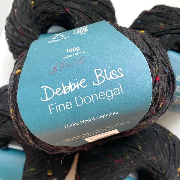 40% Off Debbie Bliss Fine Donegal Tweed Cashmere Wool Yarn Fingering 416 Yards