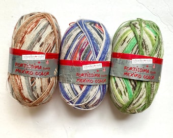 40% Off Schoeller + Stahl Fortissima Mexico Color Fingering Sock Yarn Superwash Wool Nylon 459 Yards