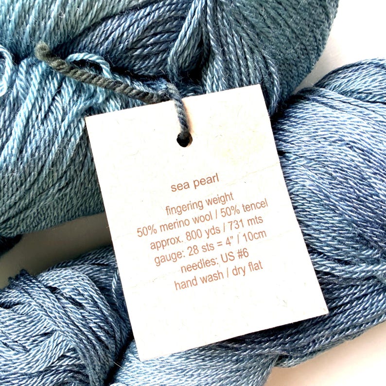 30% Off Briar Rose Fibers Sea Pearl Fingering, Merino Wool Tencel, 800yd 4oz image 4
