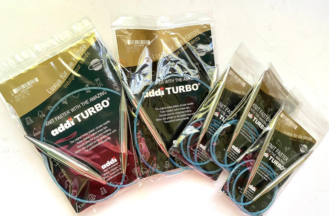 40% off 32” Addi Turbo Circular Needles Sizes 13, 15, 17, 19 - Etsy