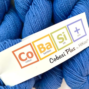 45% Off CoBaSi Plus Hikoo Cotton Bamboo Silk Yarn Worsted Indigo 177 Yards
