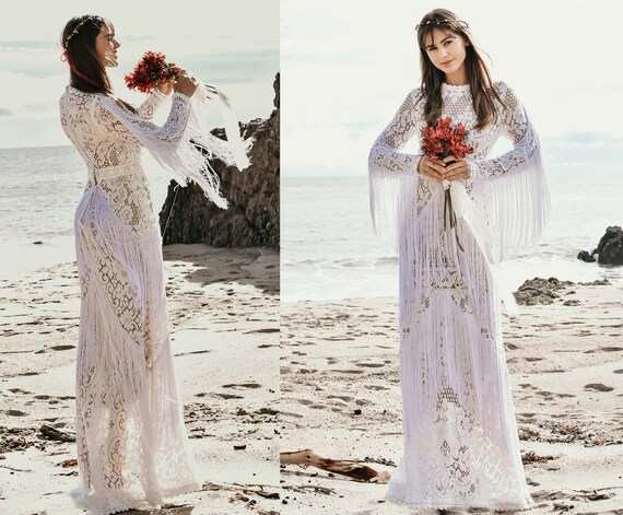 lace fringe dress