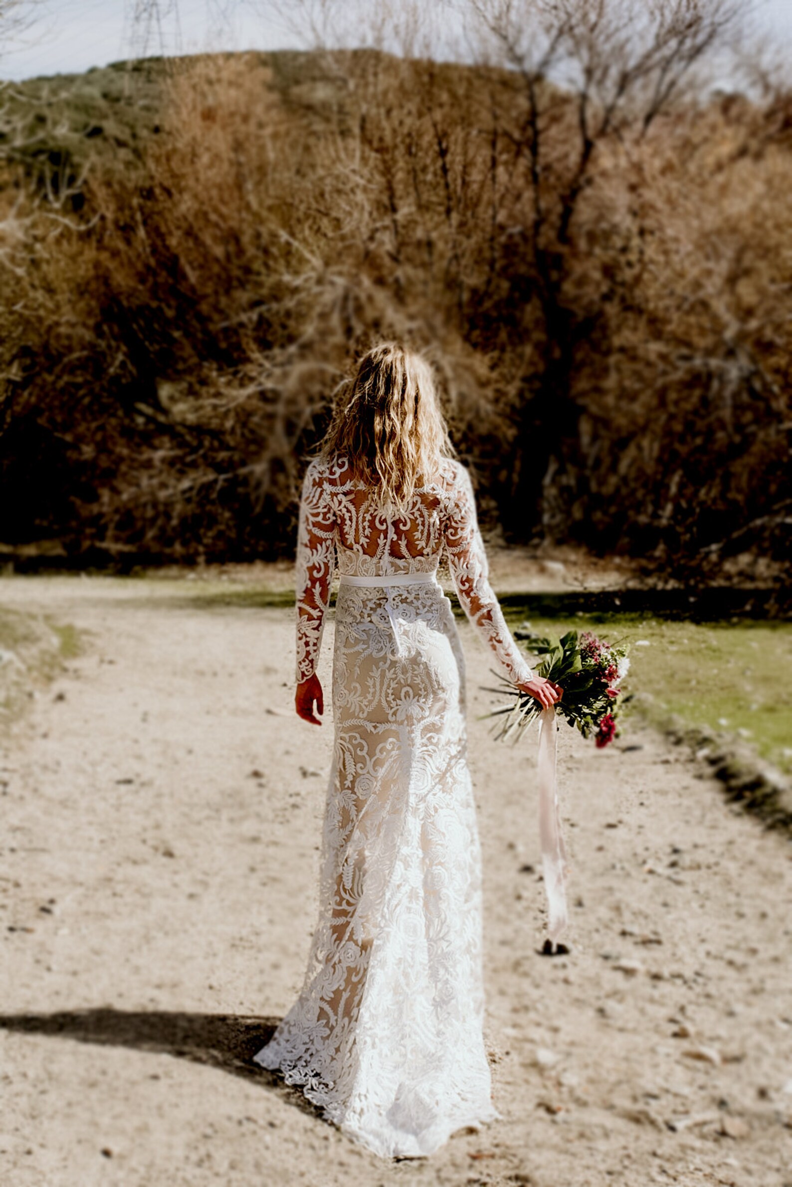 Embroidered Lace Long Sleeve Mermaid Hourglass WEDDING Dress Etsy