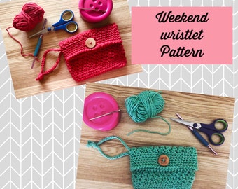 Weekend Wristlet pattern , crochet Wristlet , crochet clutch,  crochet pattern, digital download