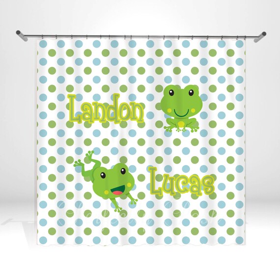 Frog Personalized Custom Shower Curtain Monogram with Name or Etsy