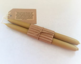 8&quot; x 3/4&quot; 100% Pure Beeswax Hand Dipped Taper Candles