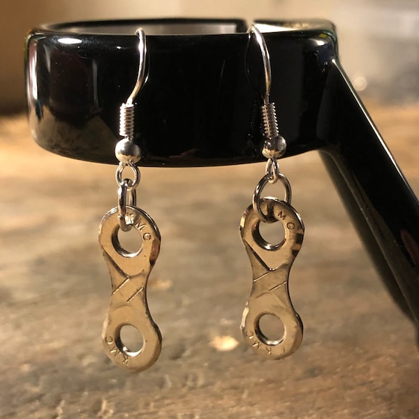 Bike Chain Earrings