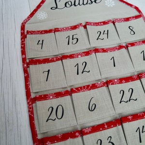 Personalised luxury linen advent calendar image 3