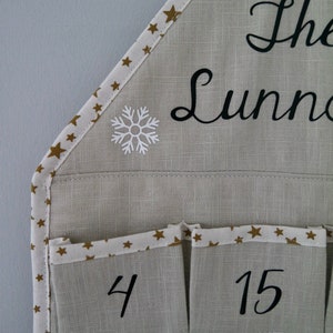 Personalised luxury linen advent calendar image 10