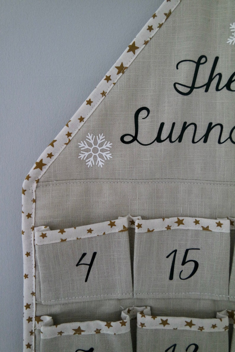 Personalised luxury linen advent calendar image 10