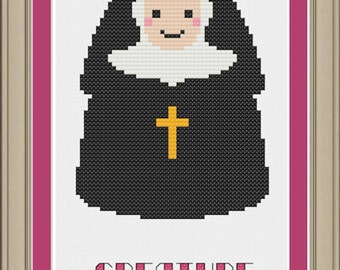 Nun Cross Stitch Etsy