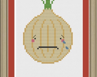 Crybaby: funny onion cross-stitch pattern