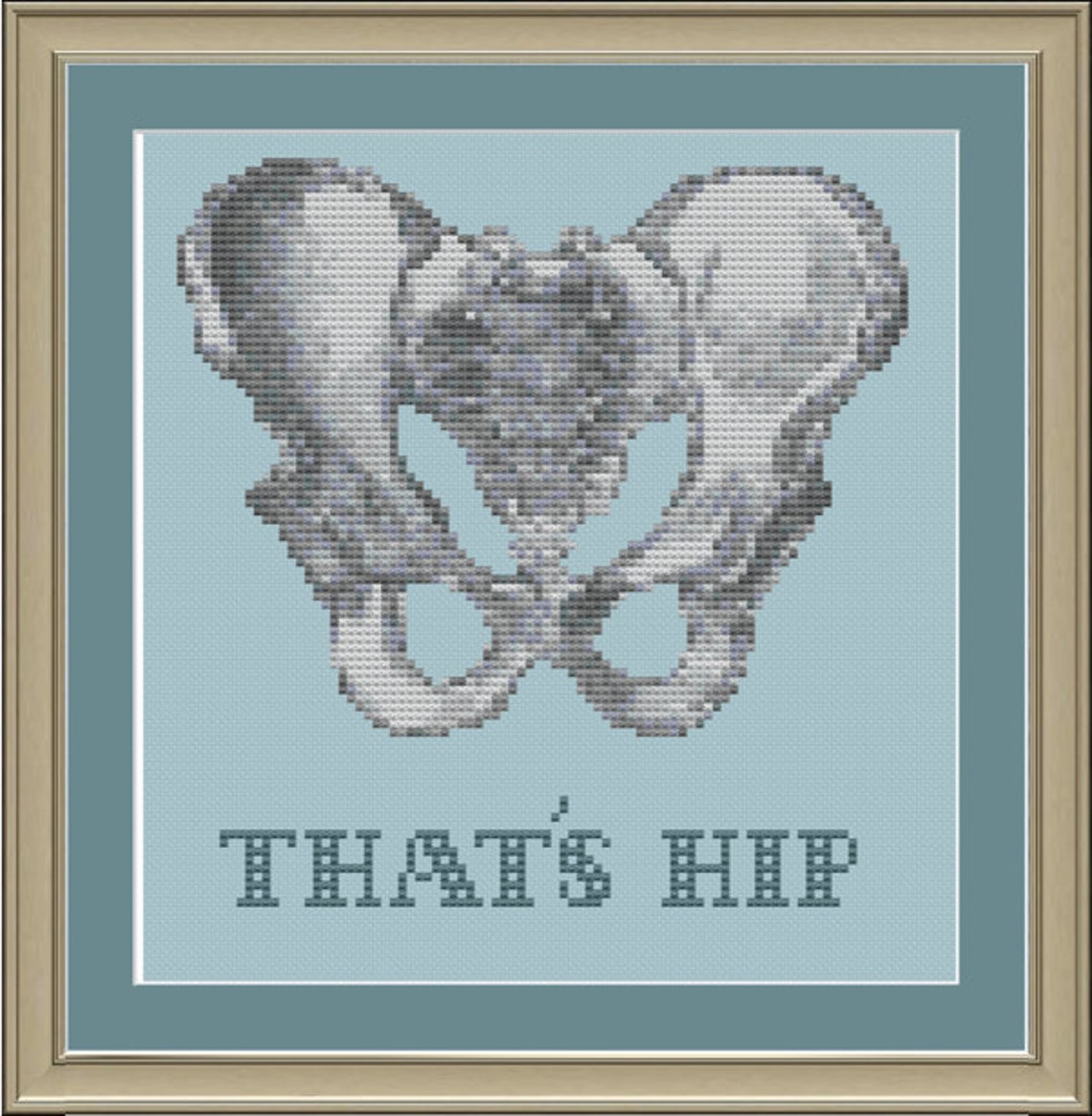 That's Hip: Funny Human Pelvis Cross-stitch Pattern - Etsy
