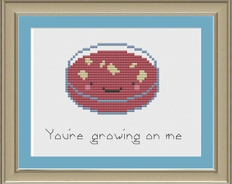 You're growing on me: nerdy bacteria cross-stitch pattern