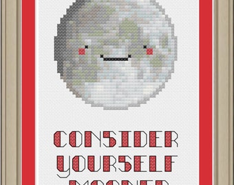 Consider yourself mooned: funny moon cross-stitch pattern