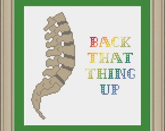 Back that thing up: nerdy spine anatomy cross-stitch pattern