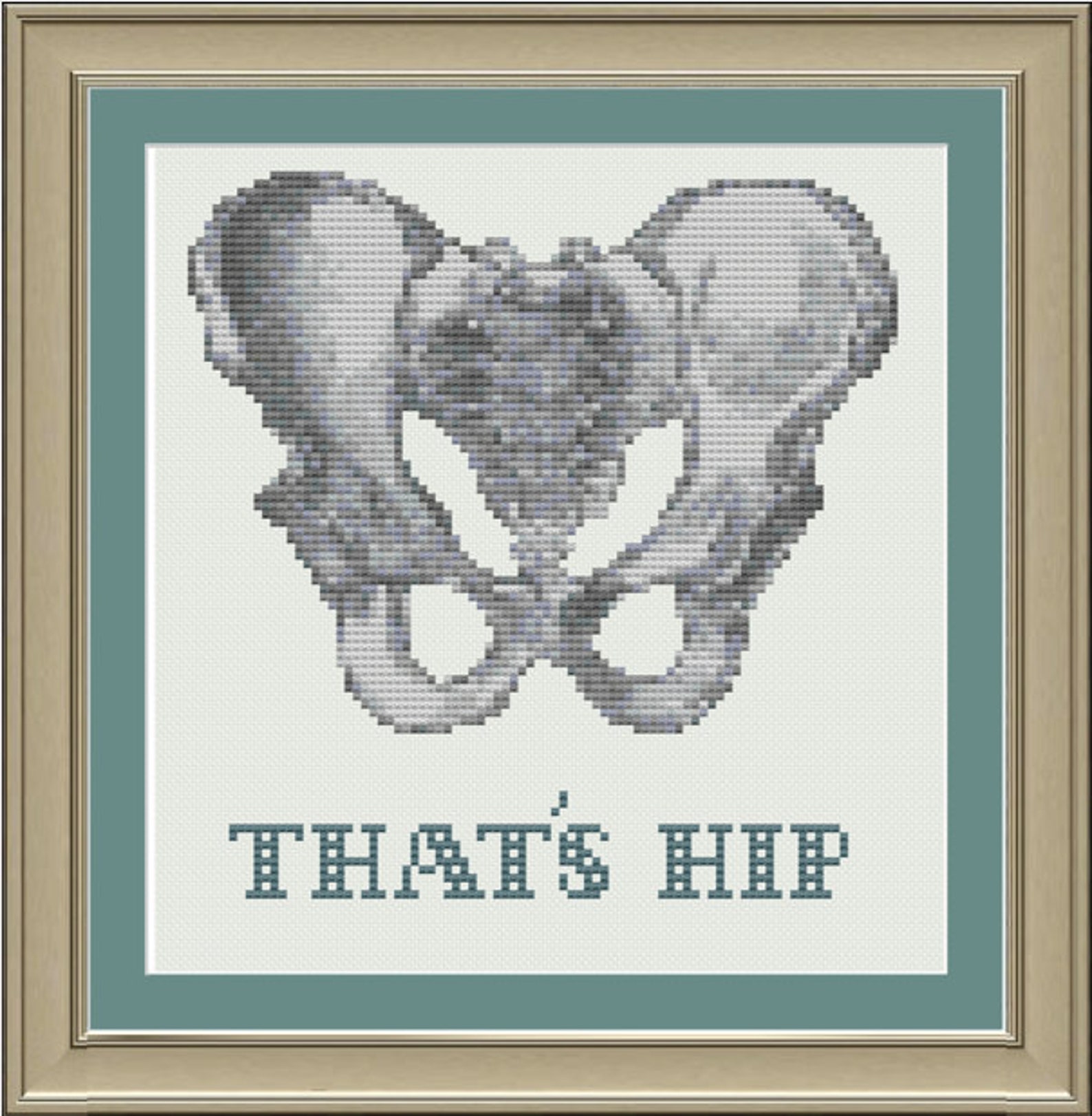 That's Hip: Funny Human Pelvis Cross-stitch Pattern - Etsy