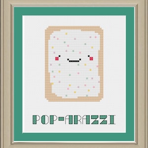Pop-arazzi: divertente schema punto croce di pasta tosta