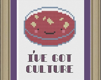 I've got culture: nerdy bacteria cross-stitch pattern