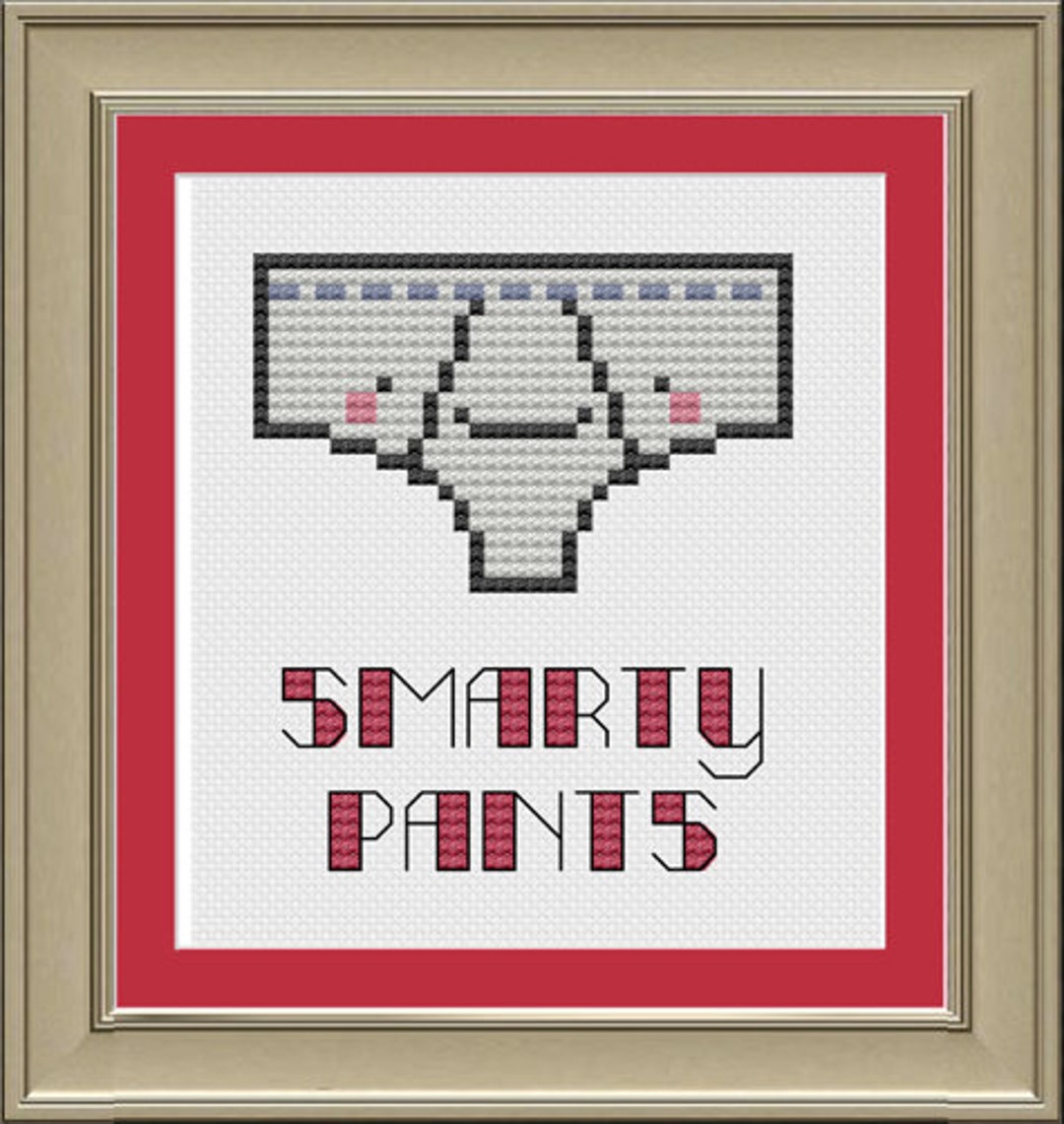 Smarty Pants Funny Underwear Crossstitch Pattern Etsy