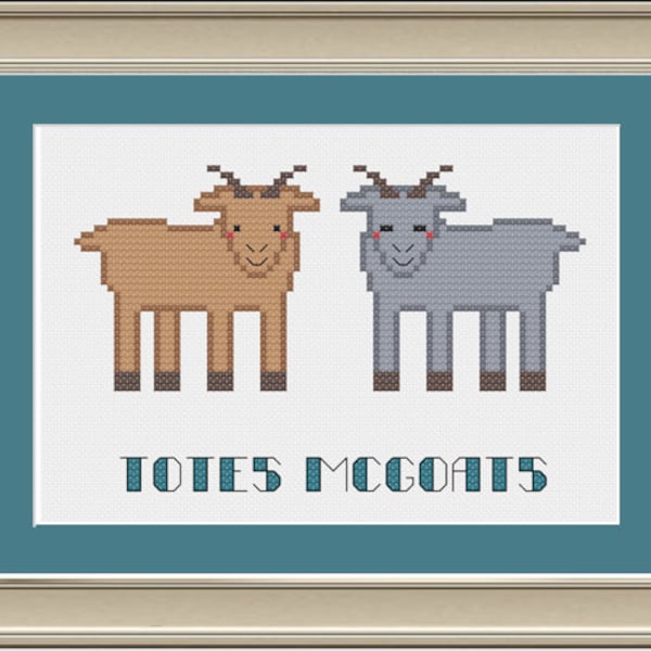 Totes McGoats: nerdy goat cross-stitch pattern