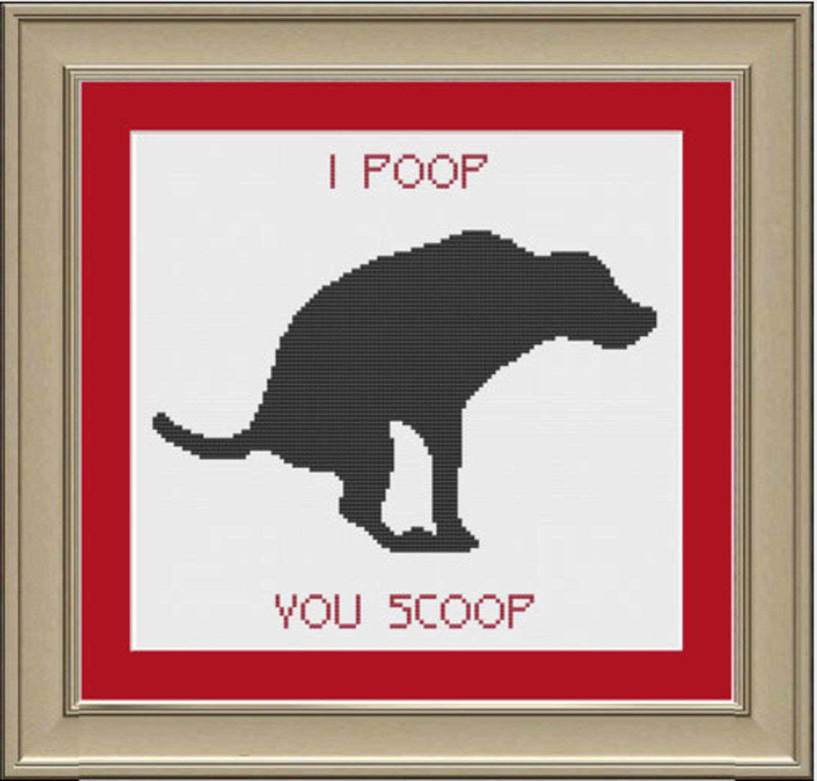 I Poop You Scoop Funny Crossstitch Pattern Etsy