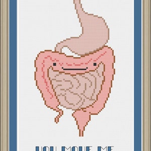You move me: funny bowel anatomy cross-stitch pattern