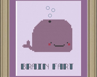 Brain fart: cute whale cross-stitch pattern