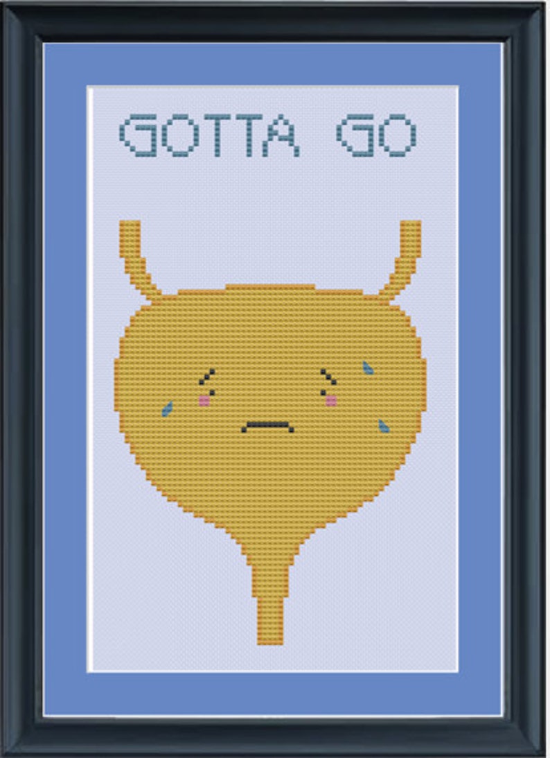 Gotta go: Urinary bladder cross-stitch pattern image 1