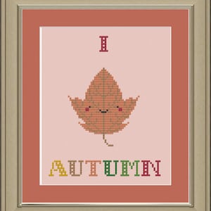 Uwielbiam jesień: wzór do haftu krzyżykowego