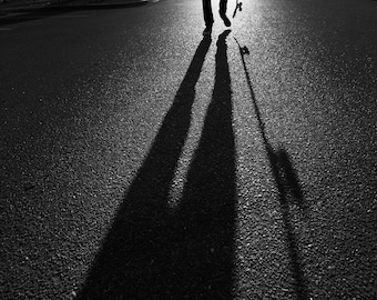 Skateboarding Photograph - 18X25" Black and White Photo - J Grant Brittain Photo