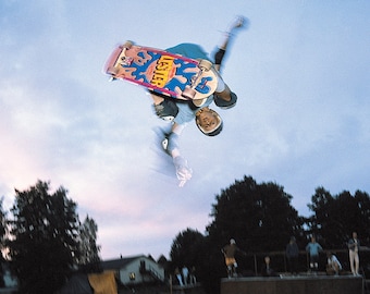 Tony Hawk Skateboard Photo - 18X24 Archival Photograph - J Grant Brittain Sweden 1985 Skateboarding