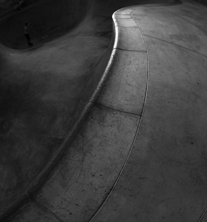 Skateboarding Photo Pool Coping 18X24 Archival Print image 1