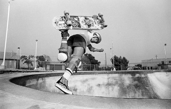 Steve Caballero Upland Pipeline Skateboarding Photo 18 X 24 Inch