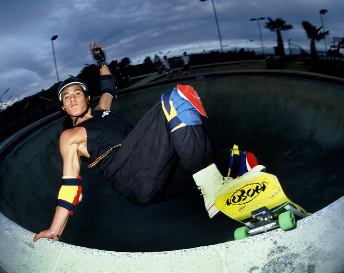 80s Skate Photo - Christian Hosoi Layback Del Mar Eighties Skateboarding Photograph 18 x 24 Inch Photo Print