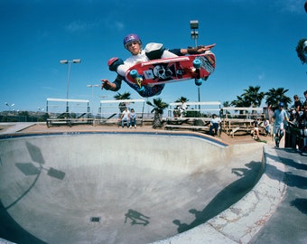 Tony Hawk Ollie Del Mar Skateboarding Photograph - 18 x 24" Eighties Skateboard Photograph - Tony Hawk Skateboard Print