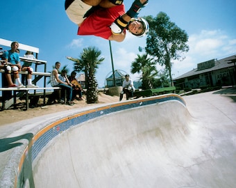 Mike McGill McTwist 540 Skateboarding Photograph - 18 x 24 Inch Eighties Skateboard Photograph - 80s Skateboard Print