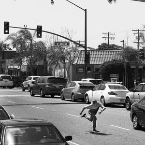 Skateboarding Photo Skateboarder in Encinitas 18X24 Photograph Go Skateboarding image 2