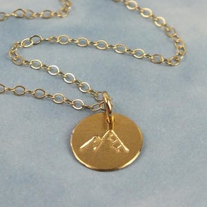 SPECIAL OFFER - 14k Solid Gold Mountain Necklace, Limited Quantity, Gift for Her