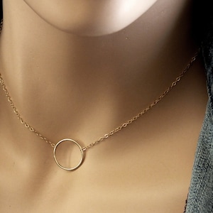 14k Gold Infinity Necklace, Solid Gold  Infinity Charm Necklace, 14k Gold Minimalist Layering Necklace, Layered Delicate Gold Jewelry