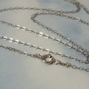 16&quot;-20&quot; White Gold CABLE Chain, 14k Solid White Gold Necklace, 1.5mm Sturdy, Delicate Cable Chain, Custom Made, Lobster Claw