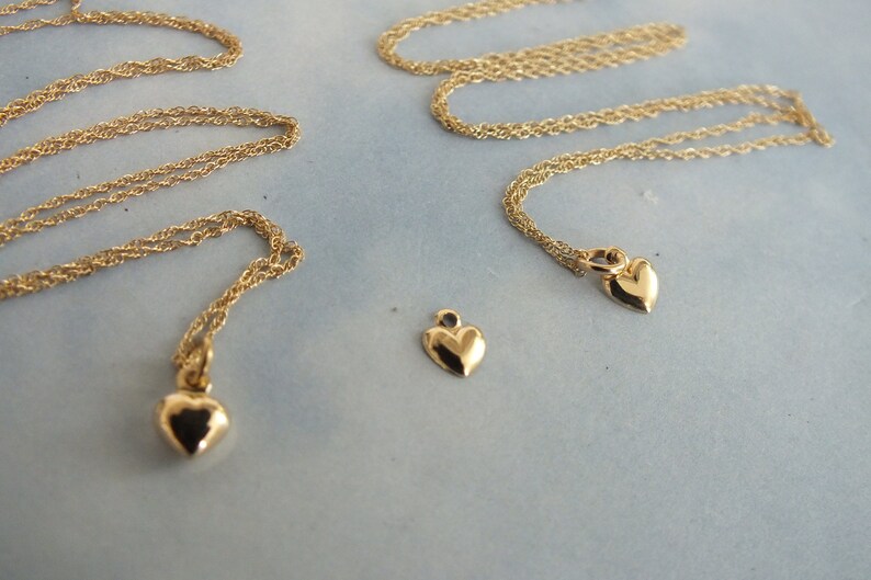 Tiny Gold Heart Necklace 14k Minimalist 4 8x6 1mm Barely There Charm Jewelry Necklaces Valresa Com - Tiny Solid Gold Heart Pendant