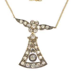 Antique Old European Cut Diamond Necklace