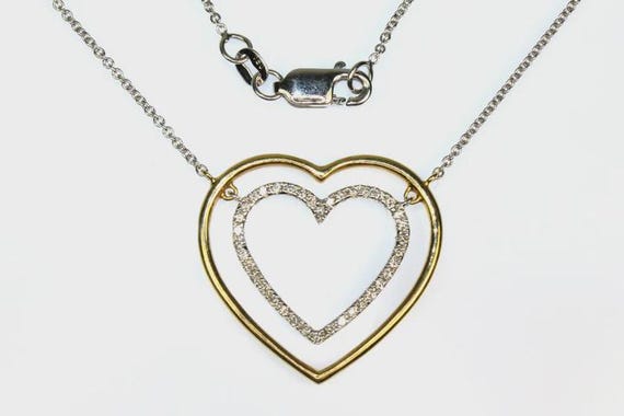 18kw Diamond Heart necklace